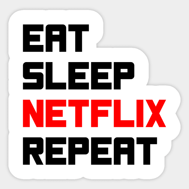 Sleep Netflix Repeat Sticker by PixelParadigm